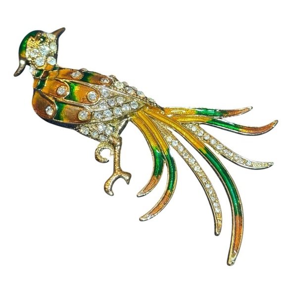 Vintage Bird of Paradise 5 inch Brooch - Picture 2 of 4